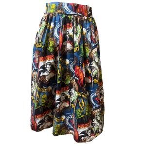 Monsters Horror Classic Movie Characters Graphic Print  Womens XL Skirt